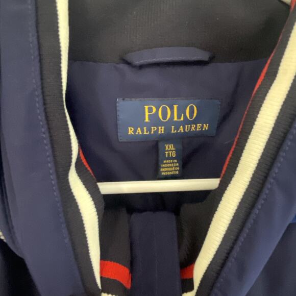 Polo Sport Ralph Lauren Spellout Full Zip Colorblock Jacket Red White Blue 2XL - Picture 3 of 10